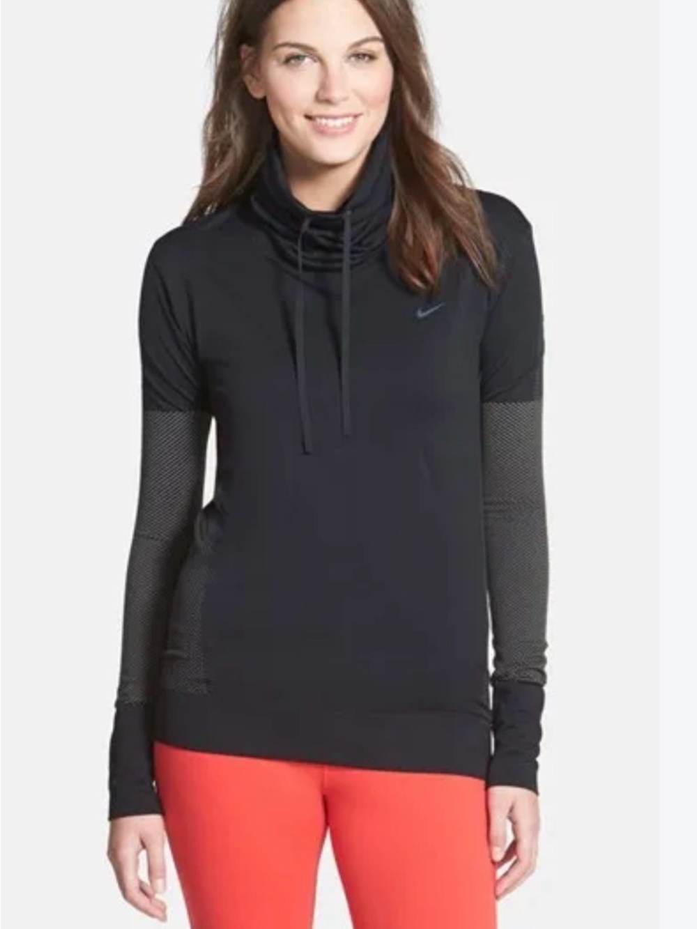 Nike Dri-FIT Knit Infinity Cover-Up Pullover Black Gray M